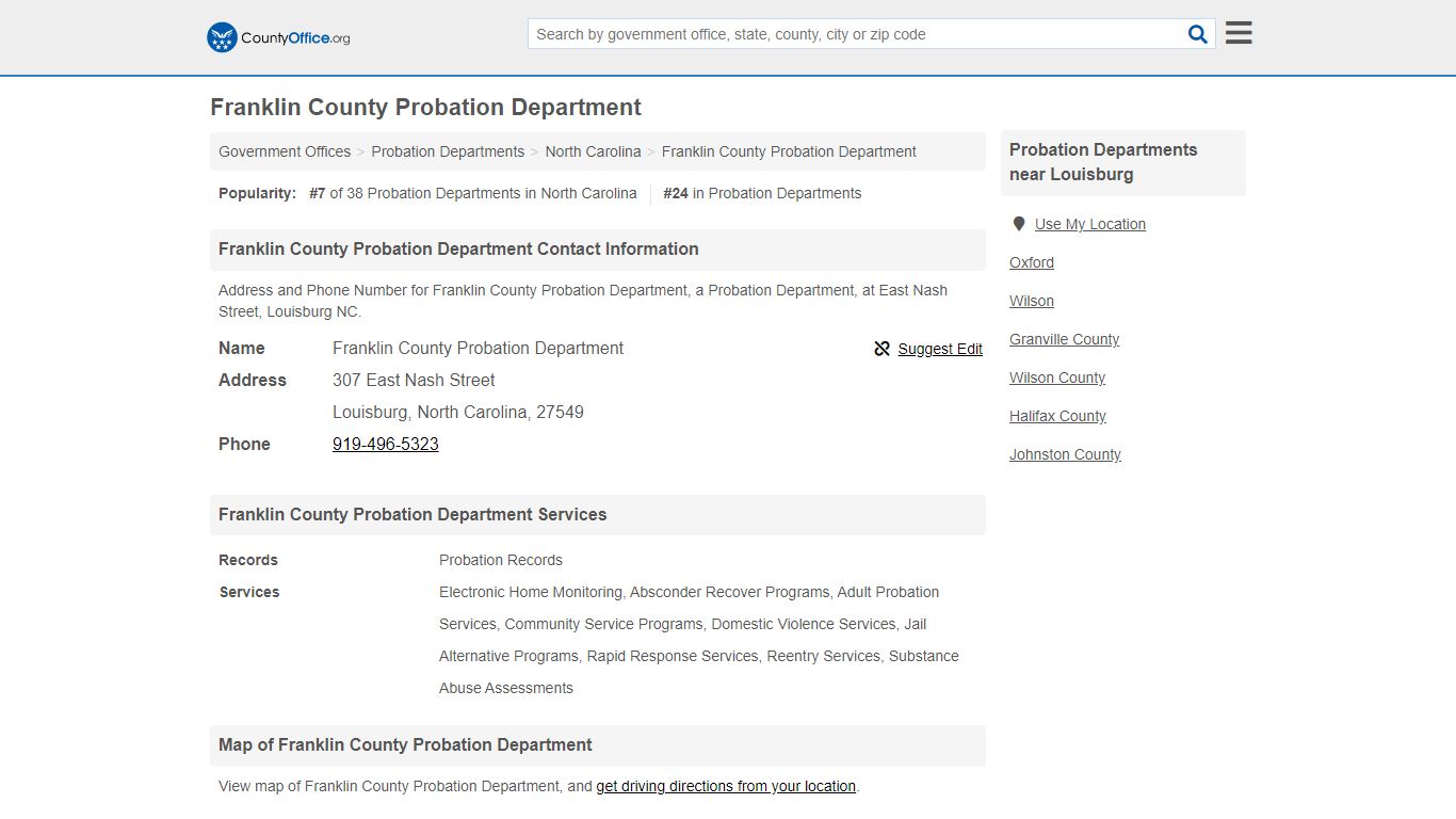 Franklin County Probation Department